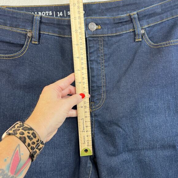 Talbots Size 14 Jeans Flawless Slim Ankle High Rise Stretch Women’s Flattering - Picture 12 of 15